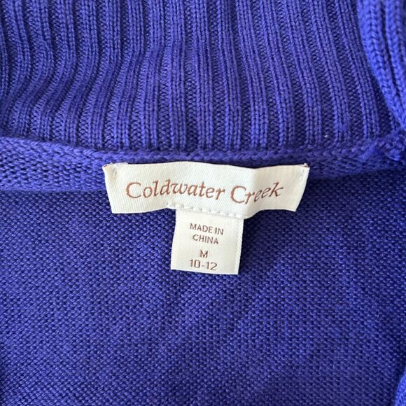 NWT Coldwater Creek Wool Blend Shawl Open Front Cardigan Size Medium - Picture 3 of 11
